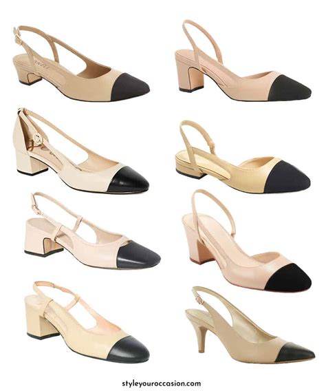 cap toe pumps chanel|Chanel slingback size chart.